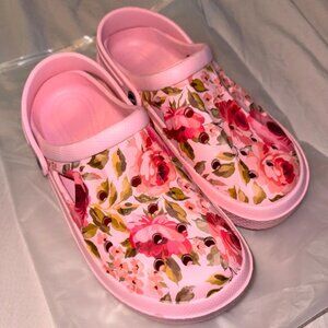 Pink Rose Crocs